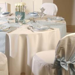 Wedding tablecloths and place settings