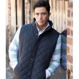Mens Diamond Quilt Gilet from Front Row!