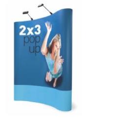 1 x 3 Pop Up Curved Display Stand Kit With Carry Case