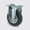 100mm Fixed E Castor - Rubber Tyred Wheel