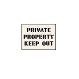 9502J - Private Property 600X400 Stencil Sign 