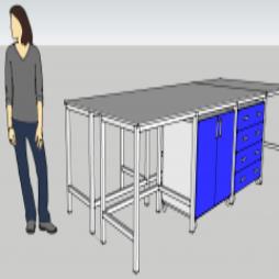 Free standing Table Leg Frame System Laboratory Furniture 