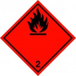 Placard/Container Label 300mmx300mm Class 2 Flammable Gas 2.1 (Code CN2.1L)