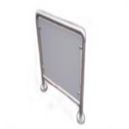 STAINLESS STEEL BARRIER WITH GLASS PANEL (FLOOR TO FLOOR)