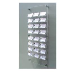 24 bay wall mount business card holder