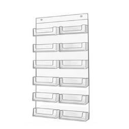 12 bay wall mount business card holder