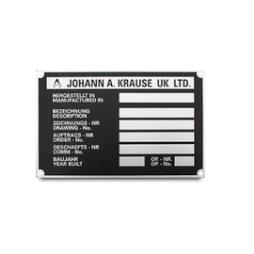 Plant And Machinery Rating Plates