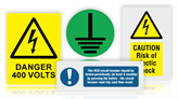 Electrical Warning Hazard Signs and Labels