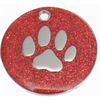 Red Paw Dog Tag