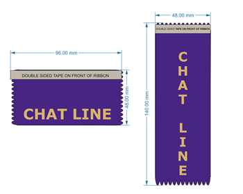 Conference Ribbons Horizontal or Vertical
