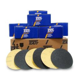 SAIT Silicon Carbide Velcro-Back No Hole 125mm Discs Mixed Box