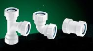 32mm & 40mm Waste Pipe Fittings 45 & 90 Elbow, Straight, Swept Tee Compression