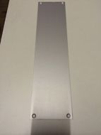 SAA Satin Aluminium Finger Push Door Plate 75mm X 300mm Holes Drilled