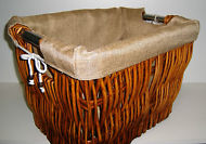 359 Rectangle Hand Made Woven Wicker Coal Fire Log Laundry Storage Basket 46x34
