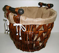 356BK Round Hand Made Woven Wicker Coal Fire Log Laundry Storage Basket 52x37cm