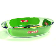 Pyrex Classic 39 x 27 Glass Easy Grip Oval Roaster Dish High Resistance Roasting