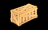 Braced Timber Crate With Vertical And Horizontal Sheathing 
