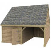 Single Garage - Gable Side End - Avon (High Pitch) with Workshop