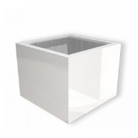 Glossy Fibreglass Buxus Cube Planter