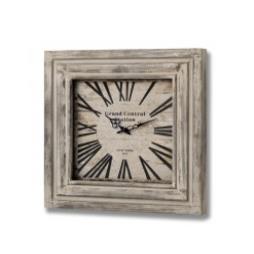 Grand Central Station Square Wooden Clock