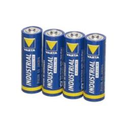 Battery 1.5v AA alkaline, industrial, pack of 4.
