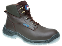 Brown Grain Safety Boot  12   PU/PU Clear Sole & Midsole