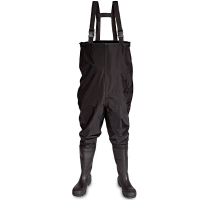 Thames Chest Wader Size 10 Black PVC with Midsole