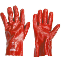 Red 11" PVC Open Cuff Glove 91/2 to 10