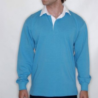 FR100 Long Sleeve Rugby Shirt Surf Blue Large