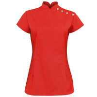 NF959 Stand Collar Tunic Red 100cm