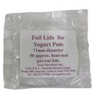 Foil lids for Yogurt Pots 71mm diameter.
