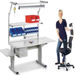 Height Adjustable Cantilever Workbenches