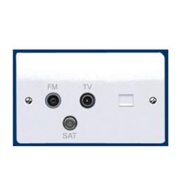 MK TV and Satellite Co-axial Socket Outlets with BT Outlet