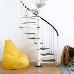 Arke CIVIK White Spiral Staircase & Side Balustrade