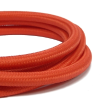 Bright red fabric cable | 3 core fabric flex
