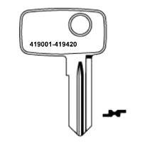 Roller Door Keys 419001 to 419420 