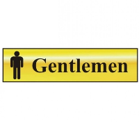 Gentlemen Self Adhesive Metal Strip Sign