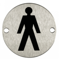 Male Symbol Anodised Aluminium