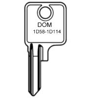 Dom 1D58 to 1D114 Cabinet Keys