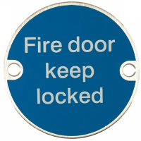 Keep Door Keep Locked Sign Stainless Steel