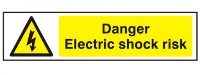 Small Danger Electric Shock Risk Sign 
