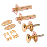 Mortice Door Bolt and Turn Knob Pair