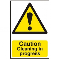 Caution Cleaning In Progress Sign 