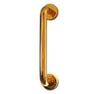 Bolt Fix Round Rose Polished Brass Pull Handle