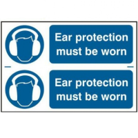 Ear Protection Must Be Worn Sign 2 Per Sheet