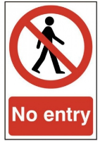 No Entry Sign 200mm x 300mm