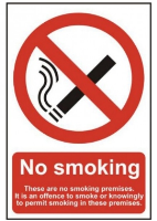 No Smoking Signs 300mm x 200mm