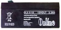 Online OL3 12V 3.3Ah Sealed Lead Acid Battery
