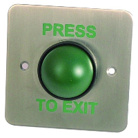 Asec EBGB 02 Green Dome Exit Button With Tamper Proof Collar