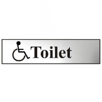 Disabled Toilet Self Adhesive Metal Strip Sign